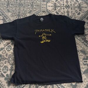 Thrasher Tee with Yellow Skateboard Graphic